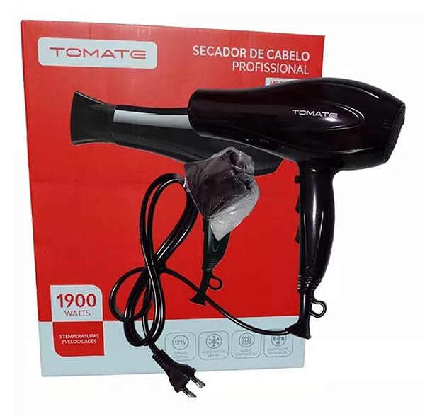 SECADOR DE CABELO PROFISSIONAL 2000W 220V TOMATE MSE-2600B