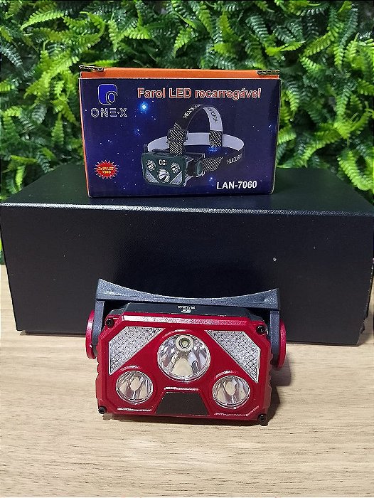 LANTERNA DE CABEÇA RECARREGAVEL ONEX LAN-7060