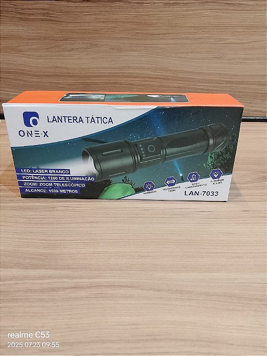 LANTERNA TATICA ZOOM TELESCOTOPICA 1200 LUMENS ONEX LAN -7033