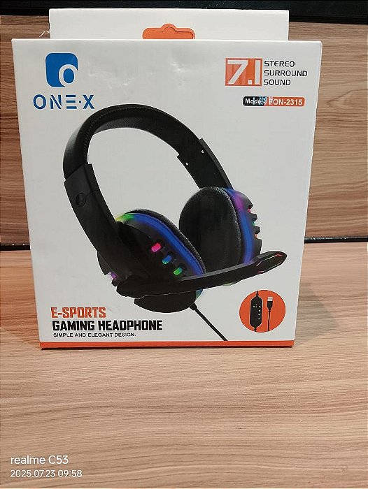 HEADSET COM MICROFONE USB RGB ONEX FON-2315
