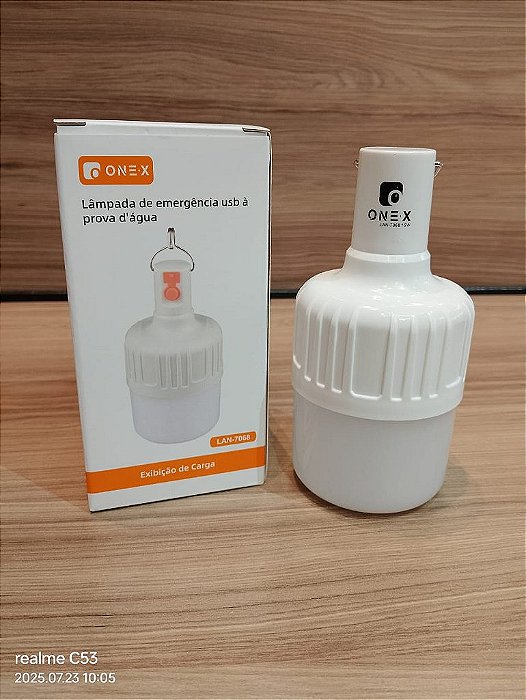 LAMPADA DE EMERGENCIA  USB A PROVA DE AGUA 15W ONEX LAN-7068