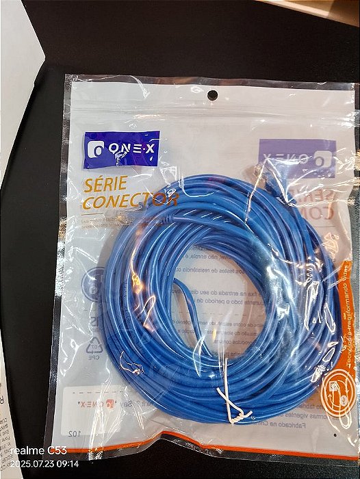 CABO DE REDE RJ45 CAT 5E 10M ONEX INT-1010M