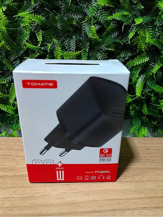 KIT CARREGADOR TURBO TYPE C PARA IPHONE 20W TOMATE TT-2007L