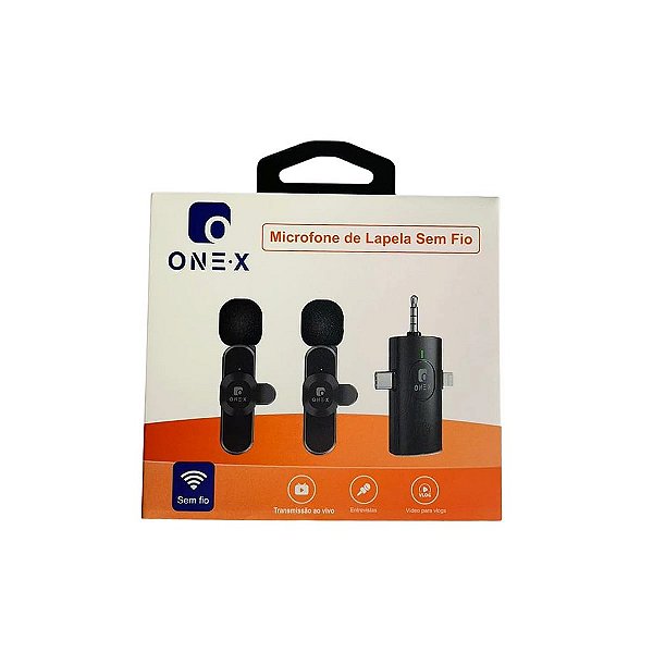 MICROFONE DE LAPELA SEM FIO TYPE-C IPHONE P2 ONEX MIC-2900