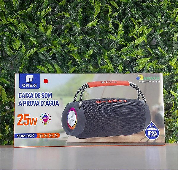 CAIXA DE SOM BLUETOOTH RGB 25W ONEX SOM-0319