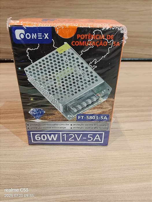 FONTE CHAVEADA 12V 5A 60W 110/220V ONEX FT-5803-5A
