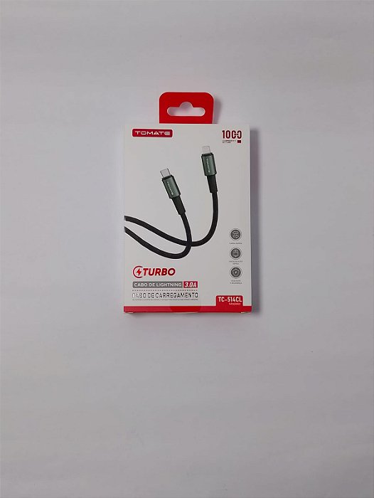 CABO DE DADOS TURBO TYPE-C PARA IPHONE TOMATE TC-514CL