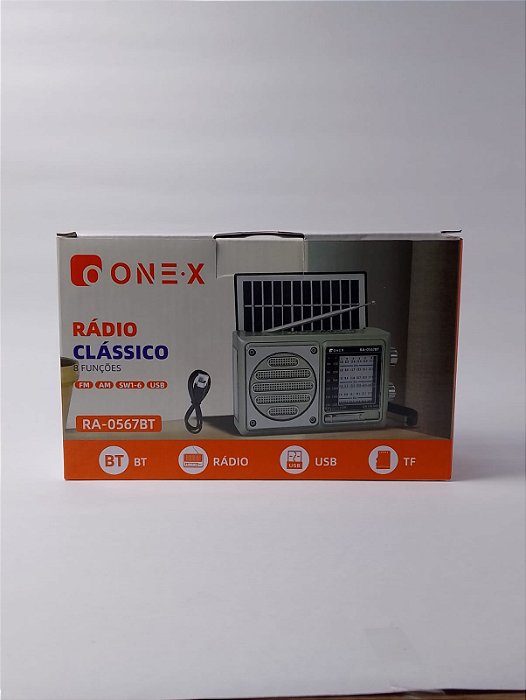 RADIO CLASSICO RETRO 8 FUNCOES FM/AM/SW1-6/USB ONEX RA-0567BT