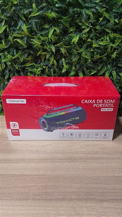 CAIXA DE SOM  BLUETOOTH 55W 8000MAH TOMATE MTS-6019