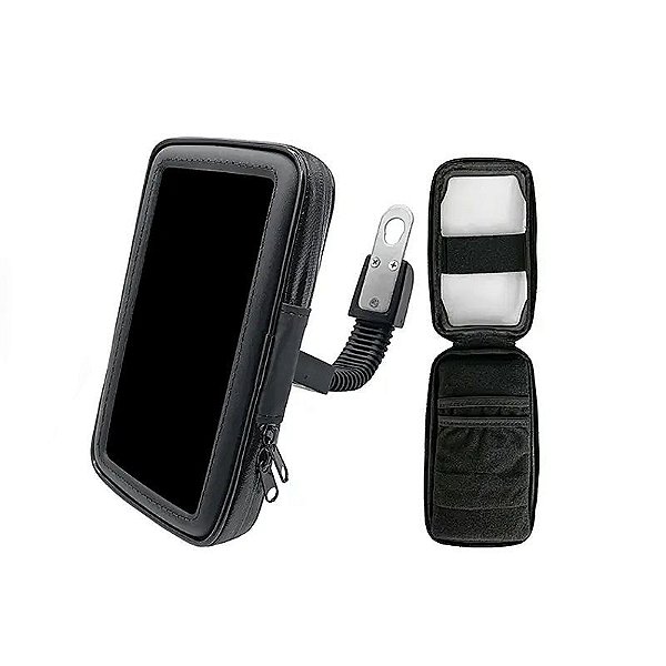 SUPORTE DE CELULAR PARA MOTO A PROVA D`AGUA 6.7" TOMATE MTG-016A