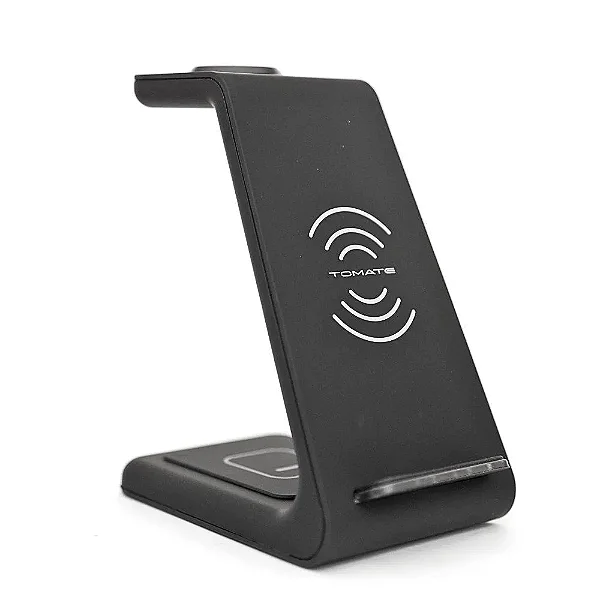 SUPORTE PARA CELULAR COM CARREGADOR POR INDUCAO 3 EM 1 TOMATE MTG-058