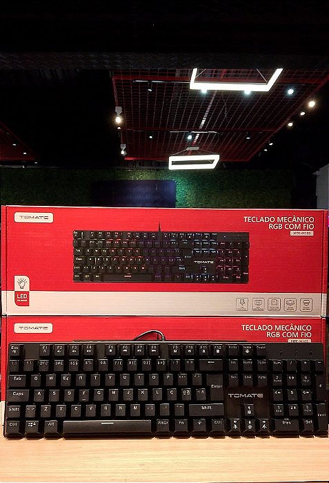 TECLADO MECANICO RGB COM FIO TOMATE MTE-M105