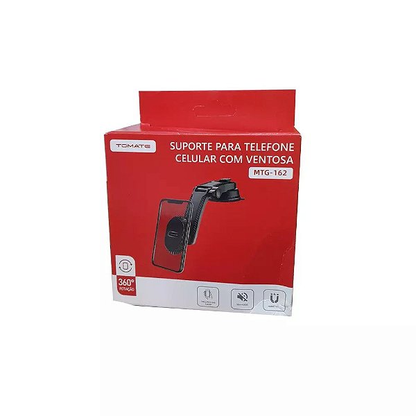 SUPORTE DE CELULAR VEICULAR MAGNETICO COM VENTOSA TOMATE MTG-162