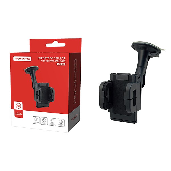 SUPORTE DE CELULAR VEICULAR COM VENTOSA TOMATE MTG-601