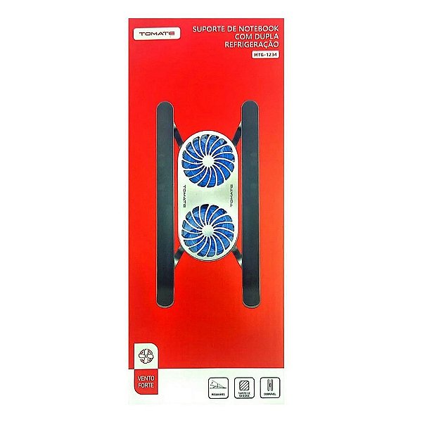 SUPORTE PARA NOTEBOOK COM DUPLA REFRIGARACAO TOMATE MTG-1234