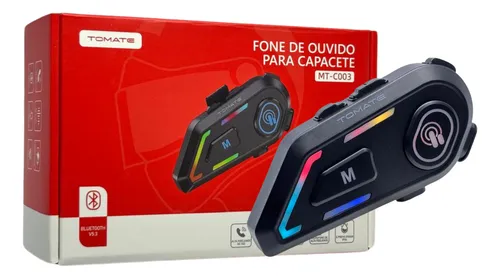 FONE DE OUVIDO BLUETOOTH PARA CAPACETE DE MOTO TOMATE MT-C003