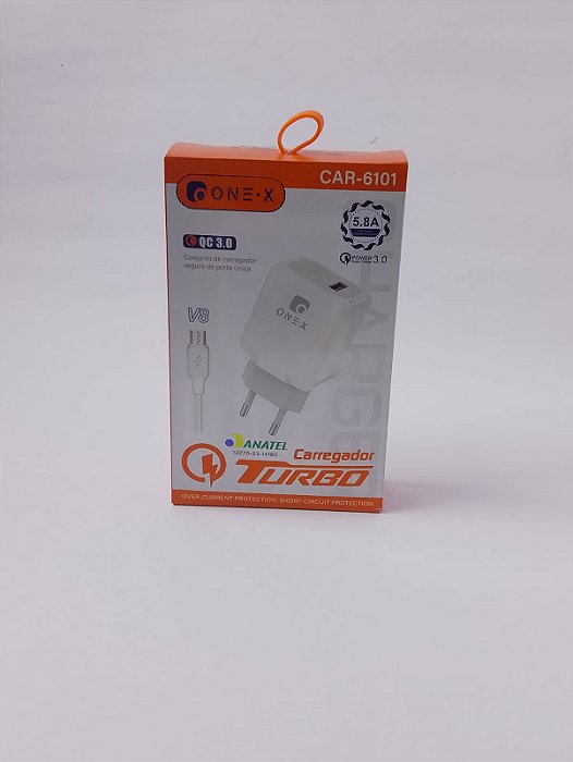 CARREGADOR TURBO V8 5.8A ONEX CAR-6101
