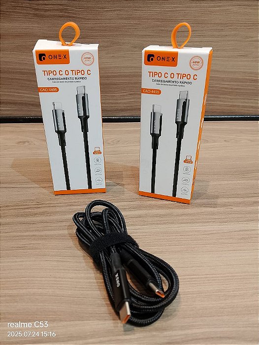 CABO DE DADOS TYPE-C PARA IPHONE TURBO 27W 1M ONEX CAO-4505
