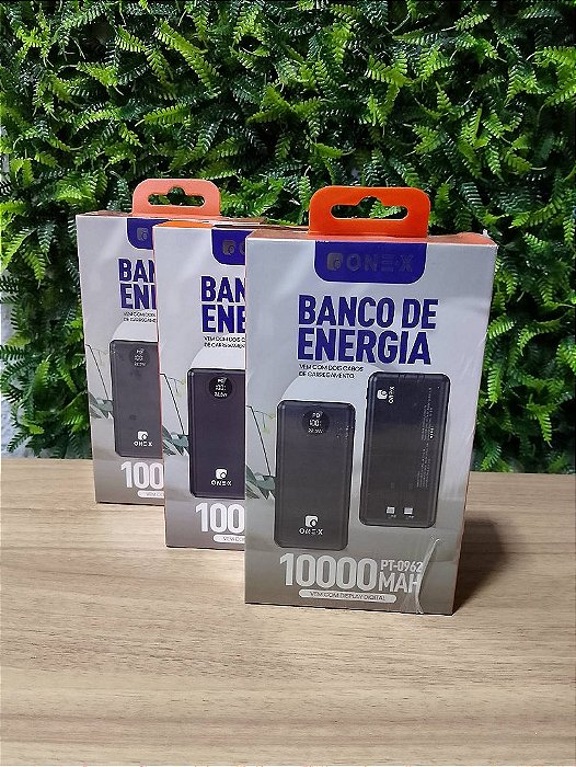 CARREGADOR PORTATIL POWER BANK 10.000MAH ONEX PT-0962
