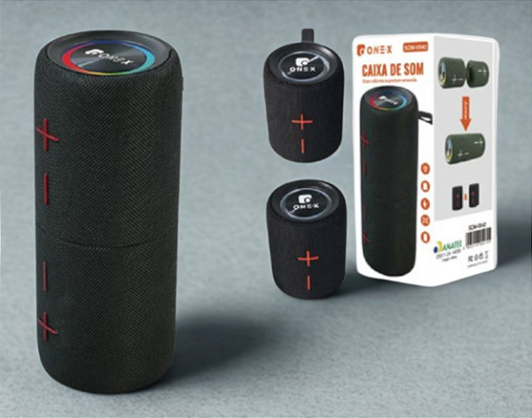 CAIXA DE SOM BLUETOOTH /TF/AUX 10W ONEX SOM-0542