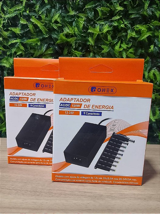 FONTE UNIVERSAL PARA NOTEBOOK COM 9 PLUG 120W 12-24V ONEX FT-TY5910-9