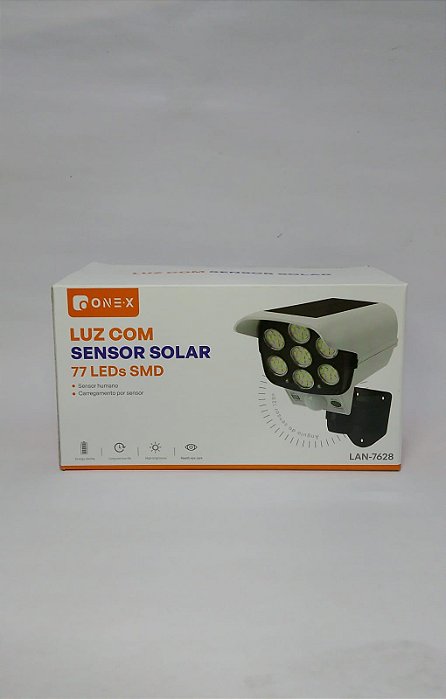 LUMINARIA DE SOLAR DE PAREDE COM SENSOR ONEX LAN-7628