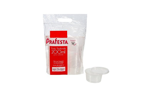 POTE PRAFESTA REDONDO 200ML C/24