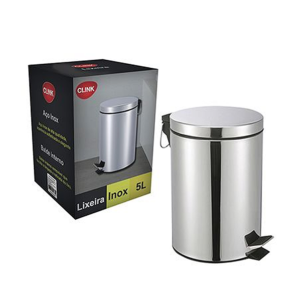 Lixeira com pedal Inox - 5L