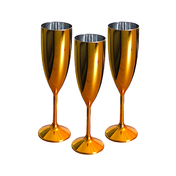 Taça Champanhe Metalizada