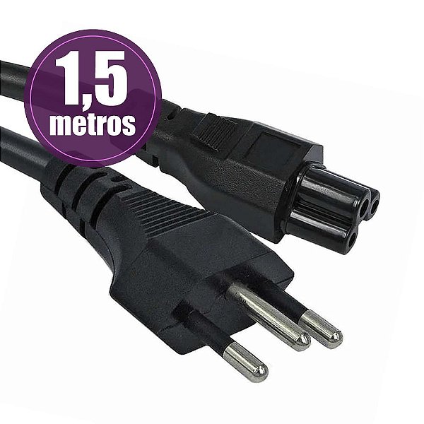 Cabo De Força Tripolar Para Notebook 1,5  Metros