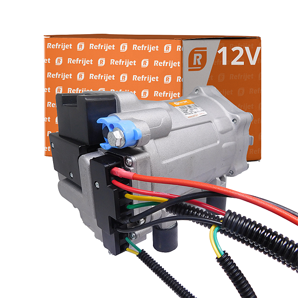 COMPRESSOR AR CONDICIONADO AUTOMOTIVO ELÉTRICO 12V C/ MÓDULO