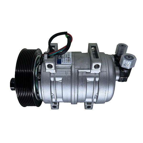 COMPRESSOR ÔNIBUS TM-21HD POLIA PV8 140mm 24V SAÍDA VERTICAL