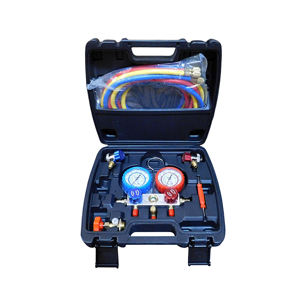 KIT MANIFOLD MANOMETRO MALETA MANGUEIRAS 2M PARA R134A R22