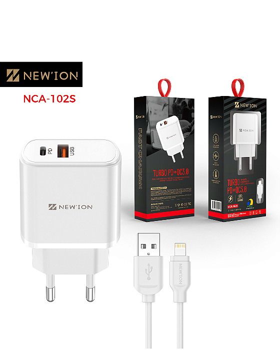 Carregador turbo USB  iPhone lightning - NCA-102S