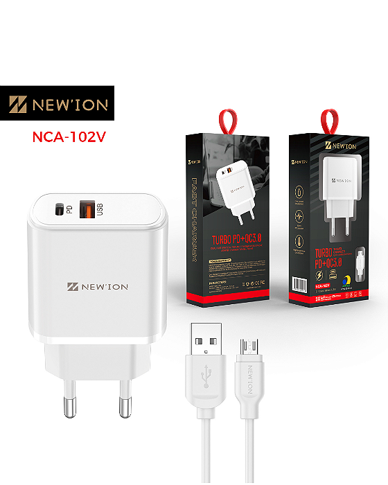 Carregador turbo USB V8 - NCA-102V