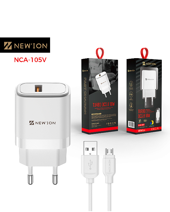 Carregador turbo USB V8 - NCA-105V