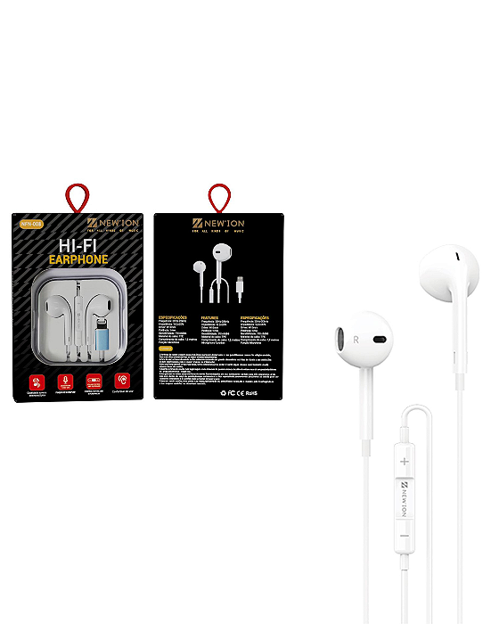 FONE DE OUVIDO HI-FI COM FIO - NFN-008