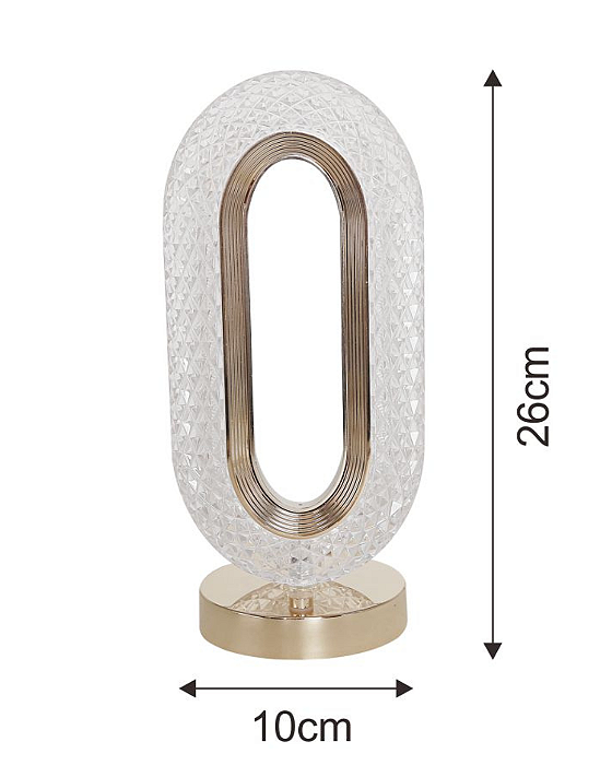 Lâmpada de mesa cristal - NTD-015