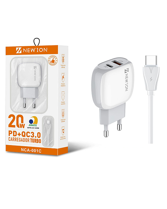 Carregador turbo USB Tipo C - NCA-001C
