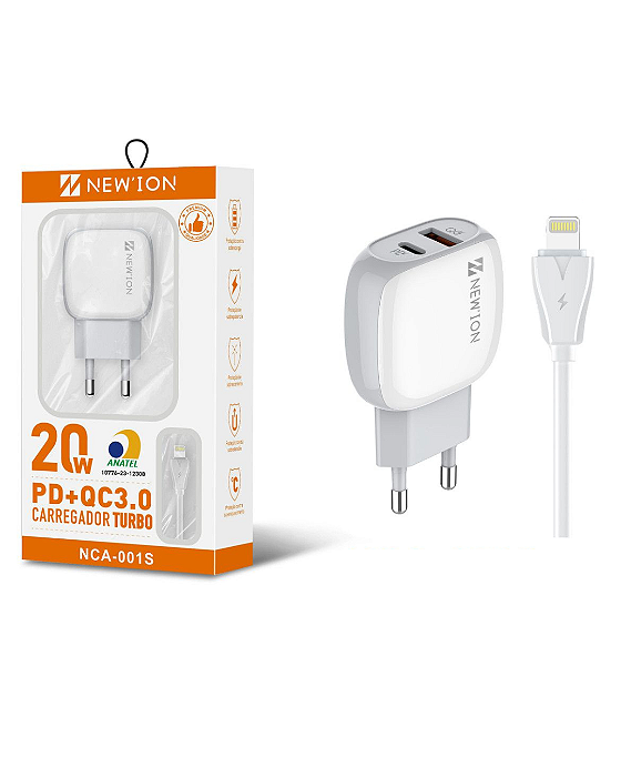 Carregador turbo USB  iPhone lightning - NCA-001S