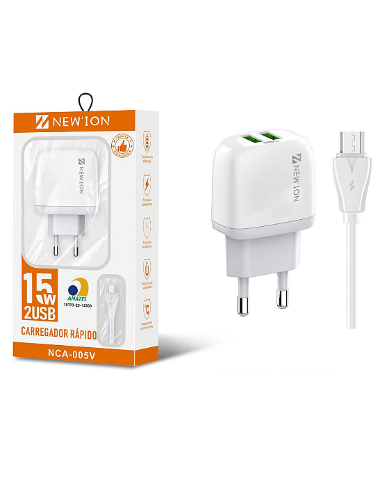 Carregador USB V8 - NCA-005V