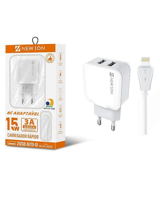 Carregador USB  iPhone lightning - NCA-003S