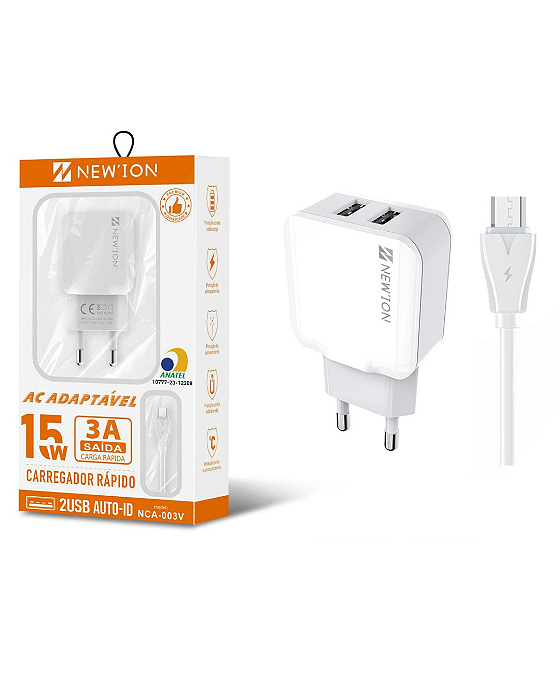 Carregador USB V8 - NCA-003V