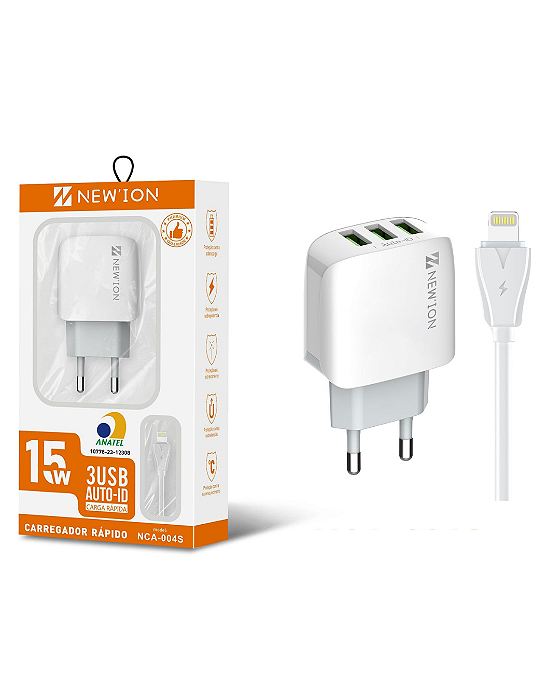 Carregador USB  iPhone lightning - NCA-004S