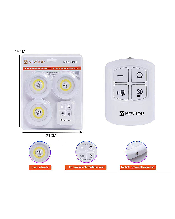 Kit 3 LÂmpadas LuminÁria Led - NTD-098