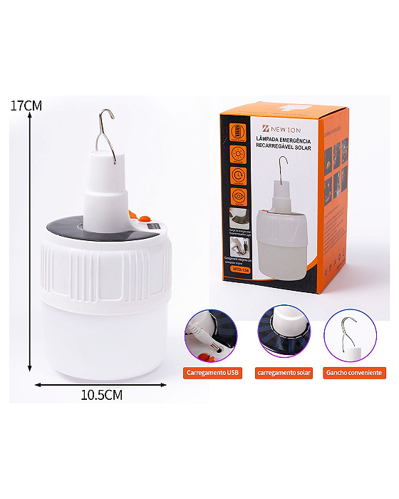 Lâmpada de emergência solar - NTD-135