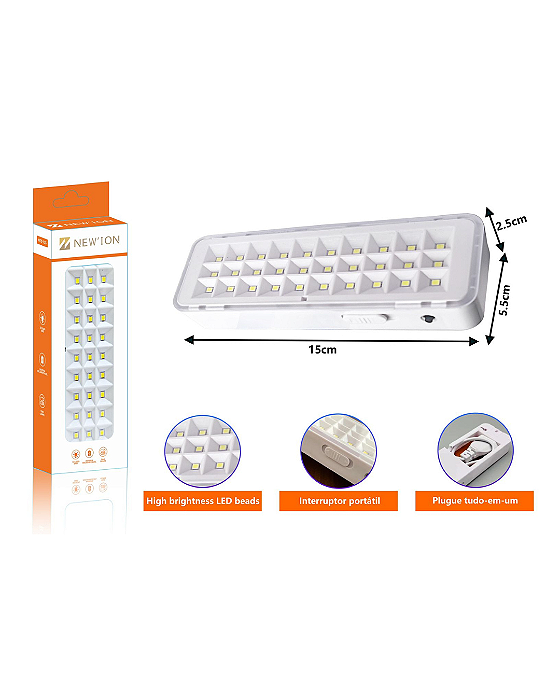Lâmpada de emergência led - NTD-123