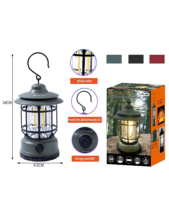 Luminária de acampamento usb - NTD-080