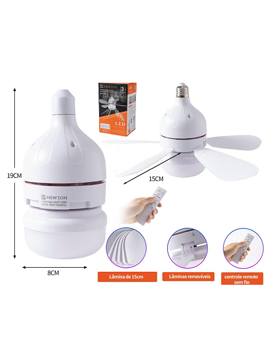 Luminária Ventilador de Teto - NTD-153