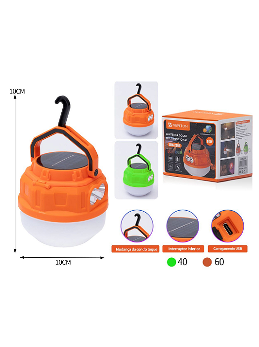 Lâmpada de emergência solar - LUM-2306